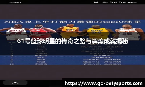 61号篮球明星的传奇之路与辉煌成就揭秘